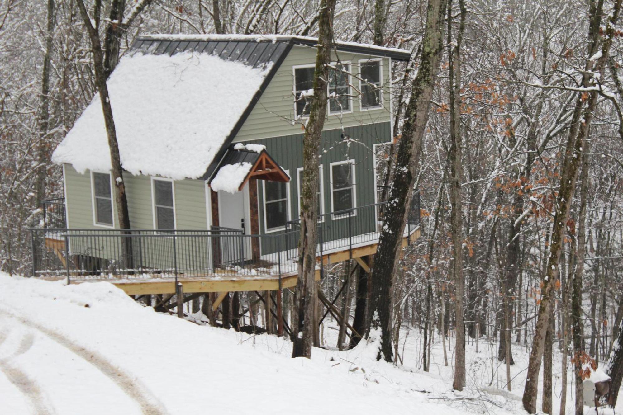 ブランソン Secluded Treehouse In The Woods - Tree Hugger Hideawayヴィラ エクステリア 写真